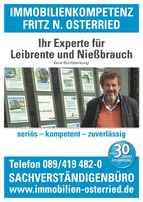 Immobilienmakler Fritz Osterried berät zum Thema Leibrente und Nießbrauch